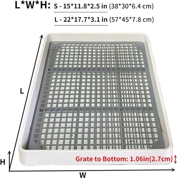 Litter Box with Grid, Small - 12inch x 15inch for small pets - Picture 6 of 6